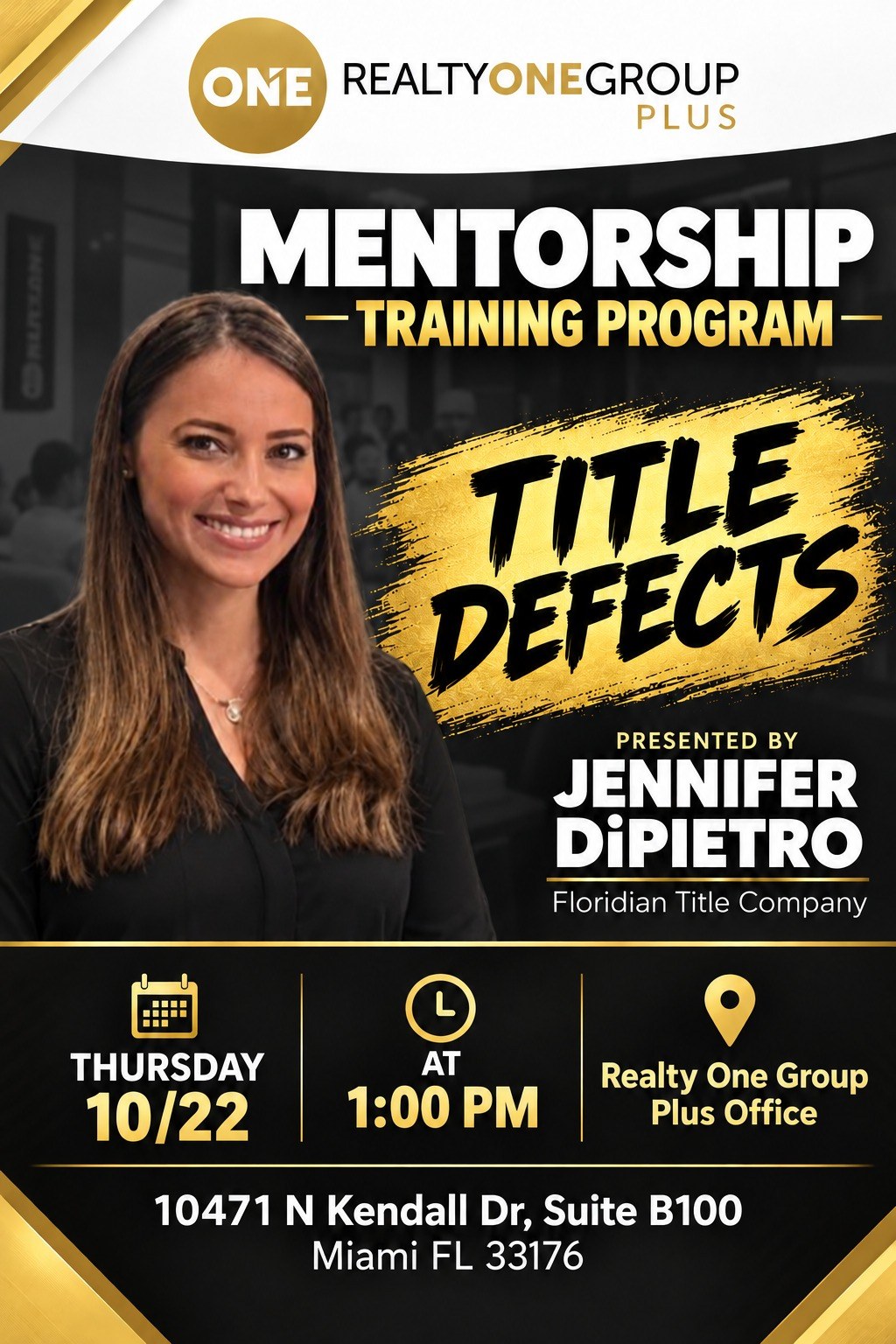 Event flyer: Mentorship Training Program on Title Defects